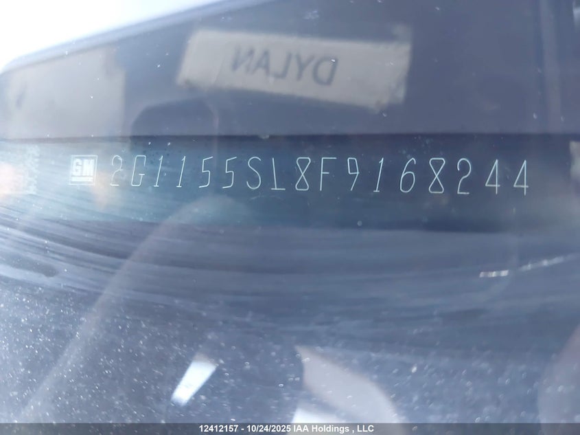 2015 Chevrolet Impala Ltz VIN: 2G1155SL8F9168244 Lot: 12412157