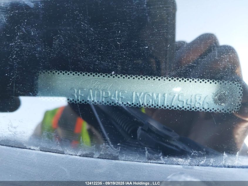 2016 Ford Fiesta Se VIN: 3FADP4EJXGM175486 Lot: 12412235