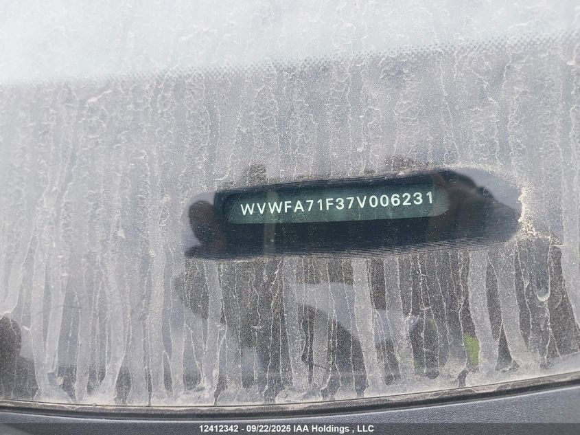 2007 Volkswagen Eos VIN: WVWFA71F37V006231 Lot: 12412342