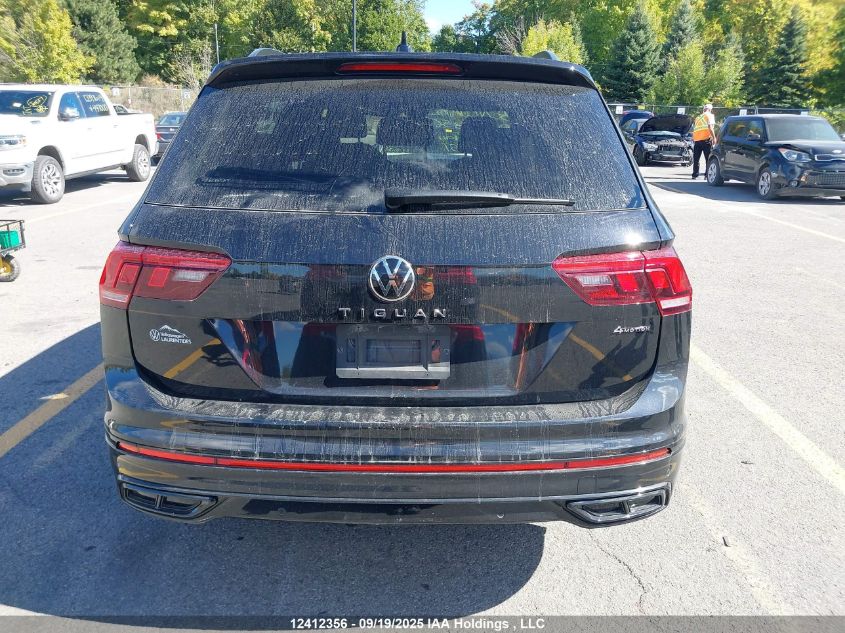 2024 Volkswagen Tiguan Comfortline R-Line Black Edition VIN: 3VV8B7AX9RM136351 Lot: 12412356