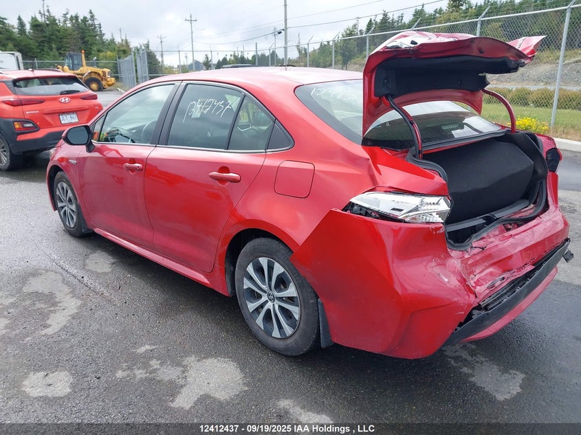 Vin: jtdbbrbe0lj007626, lot: 2792128, toyota corolla hybrid 20203