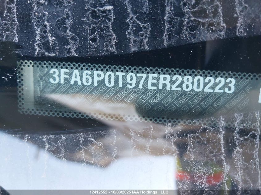 2014 Ford Fusion VIN: 3FA6P0T97ER280223 Lot: 12412552