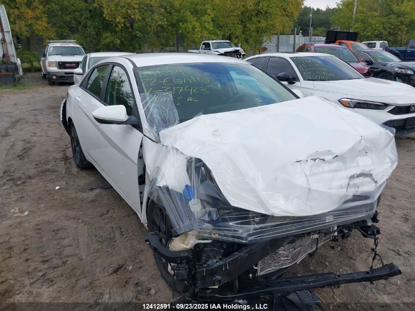 2022 Hyundai Elantra Preferred Ivt VIN: KMHLM4AG0NU317423 Lot: 12412591