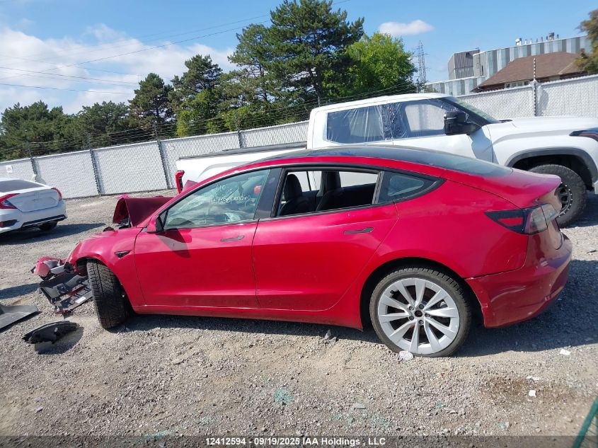 2022 Tesla Model 3 VIN: 5YJ3E1EA9NF258340 Lot: 12412594