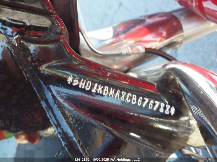 2012 Harley-Davidson Flhx Street Glide VIN: 5HD1KBMA8CB676788 Lot: 12412620