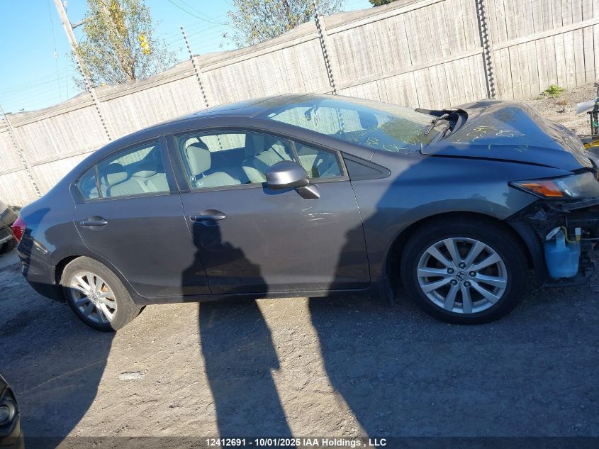 2012 Honda Civic Exl VIN: 2HGFB2F9XCH057068 Lot: 12412691