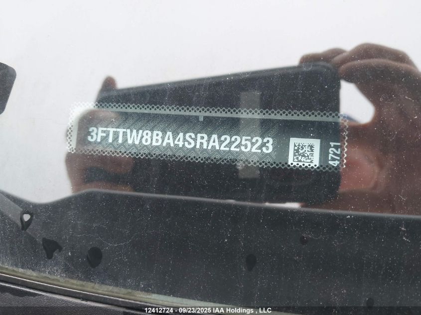 2025 Ford Maverick Xl VIN: 3FTTW8BA4SRA22523 Lot: 12412724
