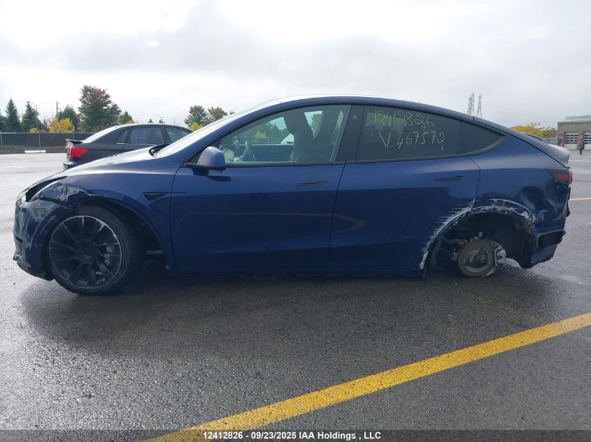2022 Tesla Model Y VIN: 7SAYGDEE2NF467572 Lot: 12412826
