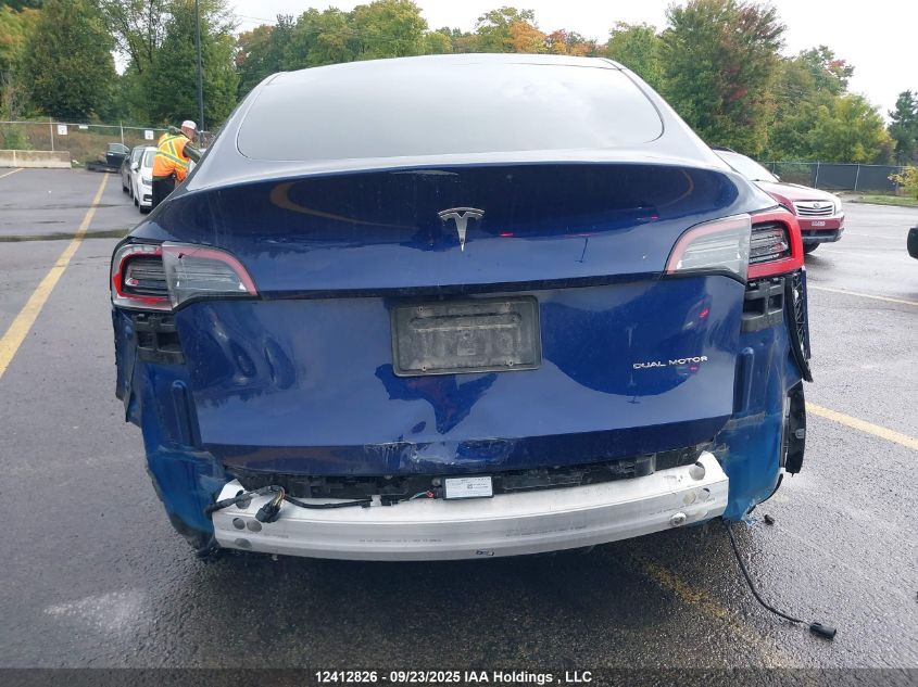 2022 Tesla Model Y VIN: 7SAYGDEE2NF467572 Lot: 12412826