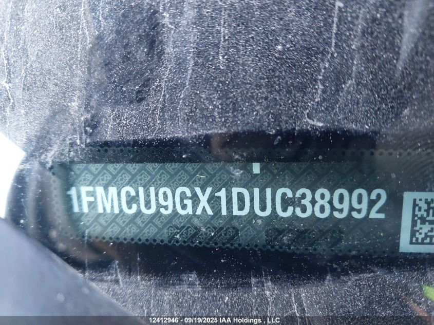2013 Ford Escape Se VIN: 1FMCU9GX1DUC38992 Lot: 12412946