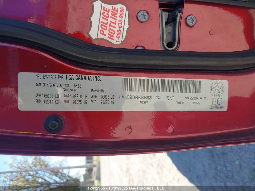 2018 Chrysler 300 S VIN: 2C3CCABG3JH308124 Lot: 12412955