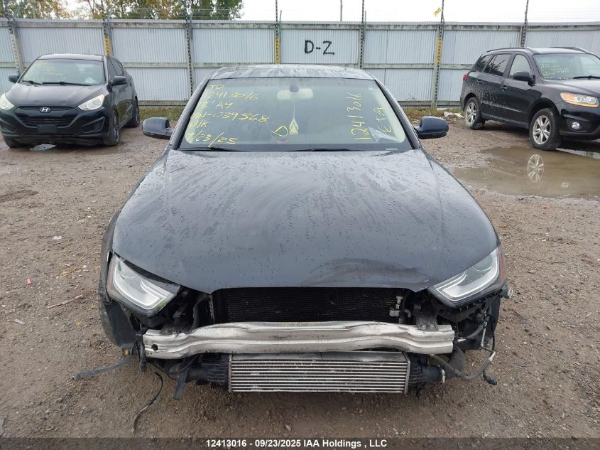 2013 Audi A4 2.0T Premium Plus VIN: WAUKFCFL5DN039568 Lot: 12413016