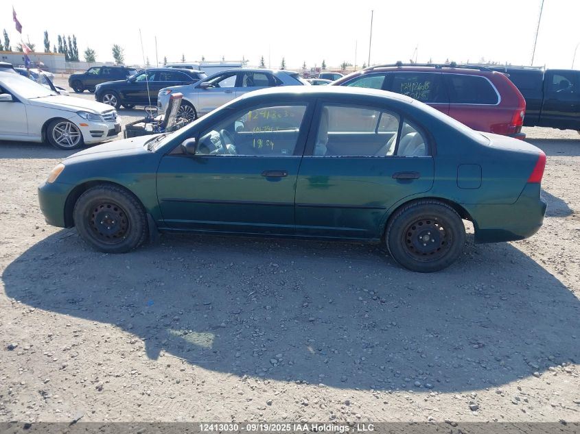 2001 Honda Civic Dx VIN: 2HGES16381H938303 Lot: 12413030