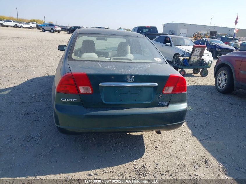 2001 Honda Civic Dx VIN: 2HGES16381H938303 Lot: 12413030