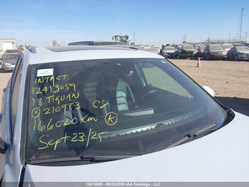 2018 Volkswagen Tiguan Sel Premium VIN: 3VV4B7AX7JM210983 Lot: 12413059