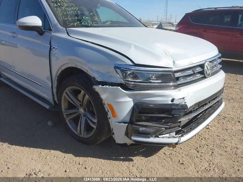 2018 Volkswagen Tiguan Sel Premium VIN: 3VV4B7AX7JM210983 Lot: 12413059