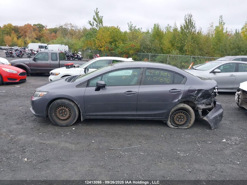 2015 Honda Civic VIN: 2HGFB2F4XFH048752 Lot: 12413095