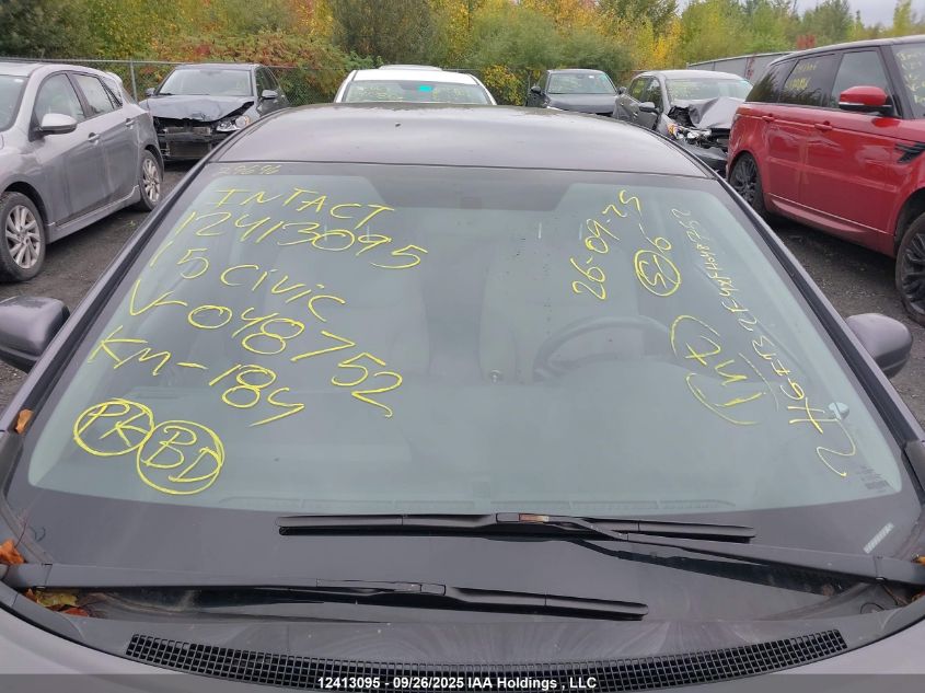 2015 Honda Civic VIN: 2HGFB2F4XFH048752 Lot: 12413095