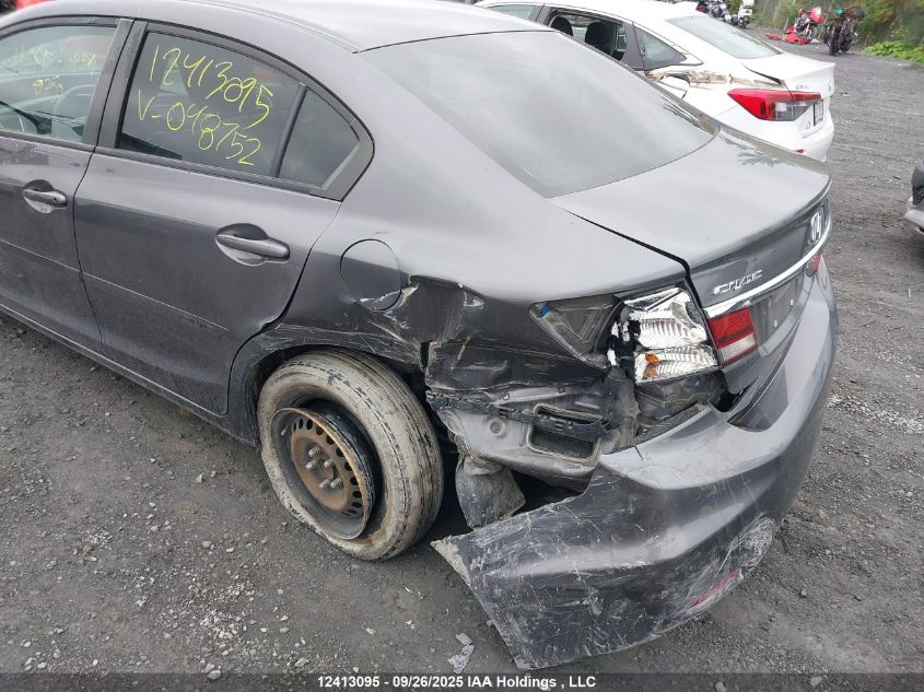 2015 Honda Civic VIN: 2HGFB2F4XFH048752 Lot: 12413095