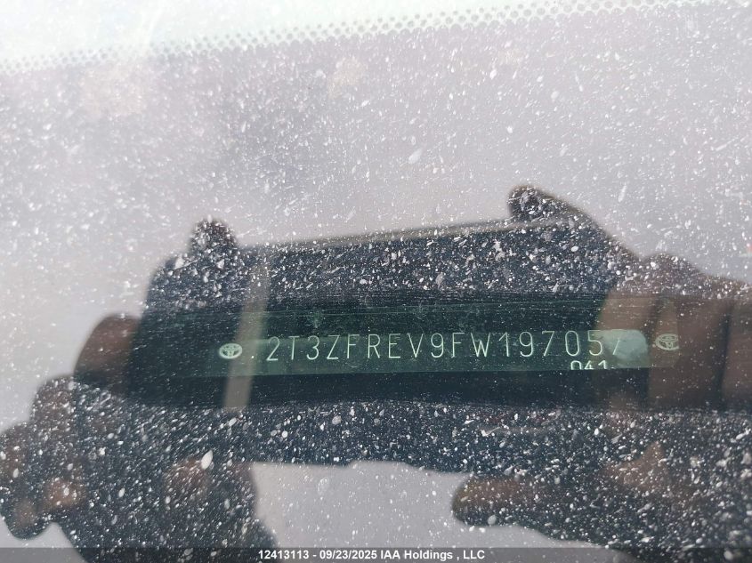 2015 Toyota Rav4 Le VIN: 2T3ZFREV9FW197057 Lot: 12413113