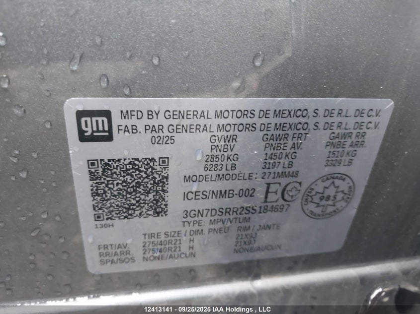 3GN7DSRR2SS184697 2025 CHEVROLET EQUINOX photo no. 9