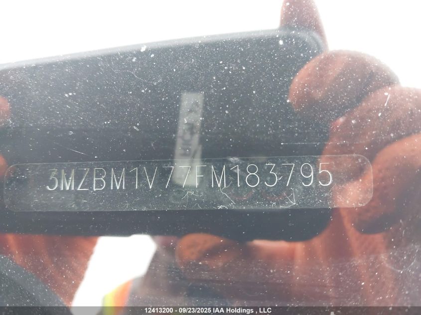 2015 Mazda 3 Touring VIN: 3MZBM1V77FM183795 Lot: 12413200