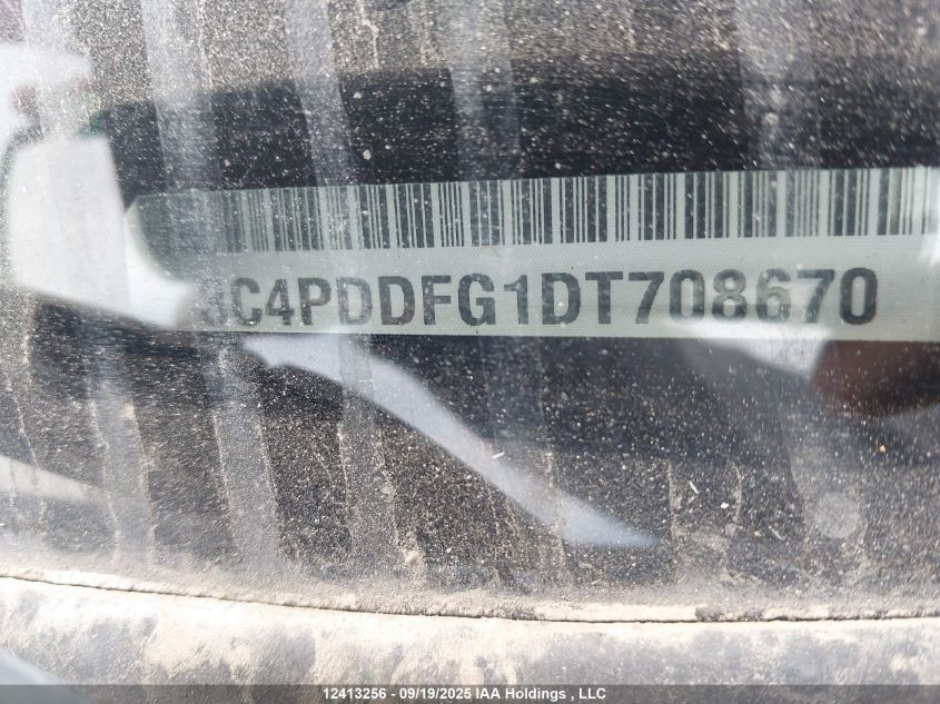 2013 Dodge Journey R/T VIN: 3C4PDDFG1DT708670 Lot: 12413256