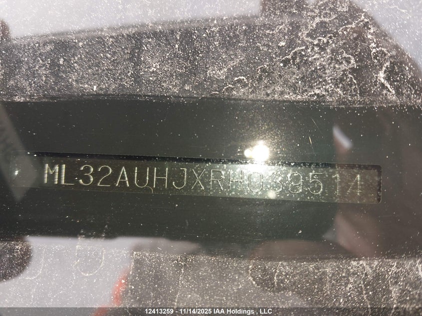 2024 Mitsubishi Mirage Es/Le VIN: ML32AUHJXRH039514 Lot: 12413259