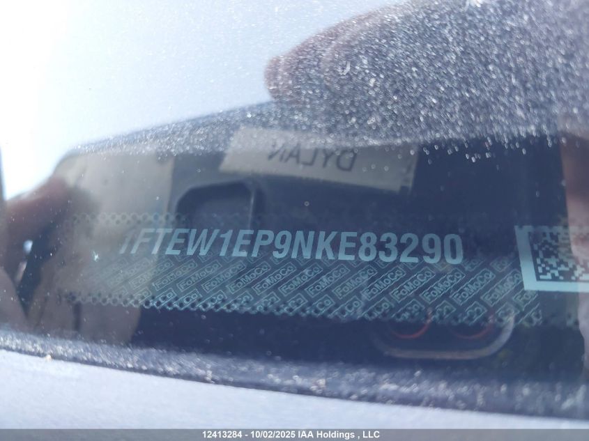 2022 Ford F150 Supercrew VIN: 1FTEW1EP9NKE83290 Lot: 12413284