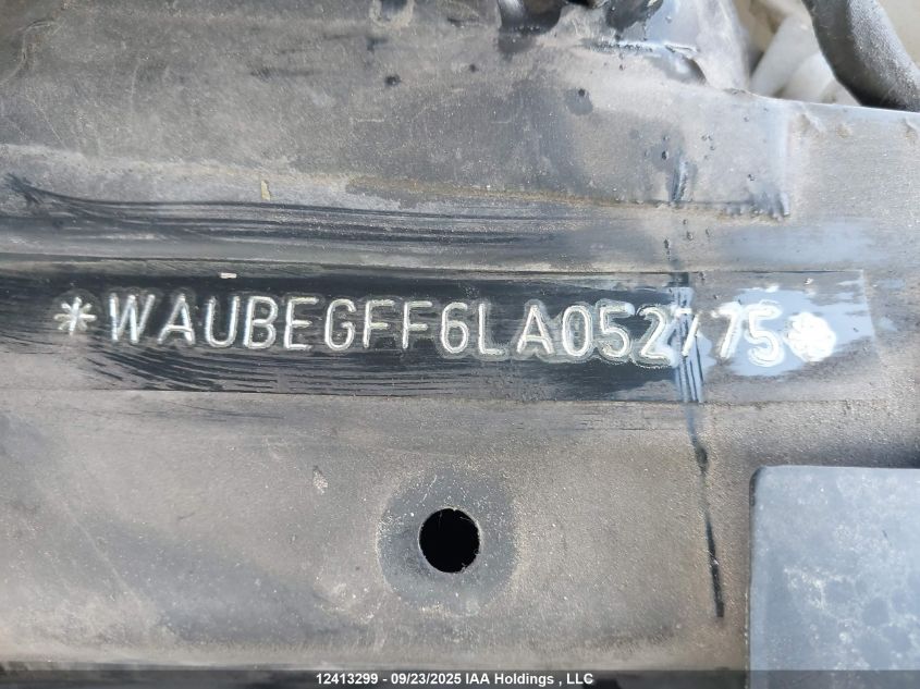 2020 Audi A3 45 Komfort VIN: WAUBEGFF6LA052775 Lot: 12413299