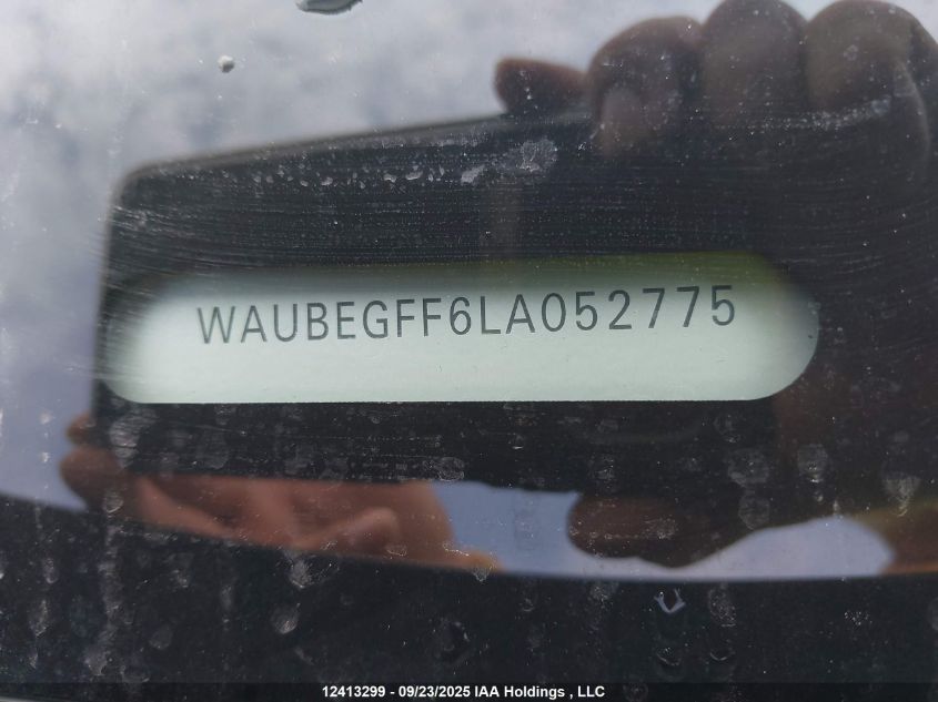 2020 Audi A3 45 Komfort VIN: WAUBEGFF6LA052775 Lot: 12413299