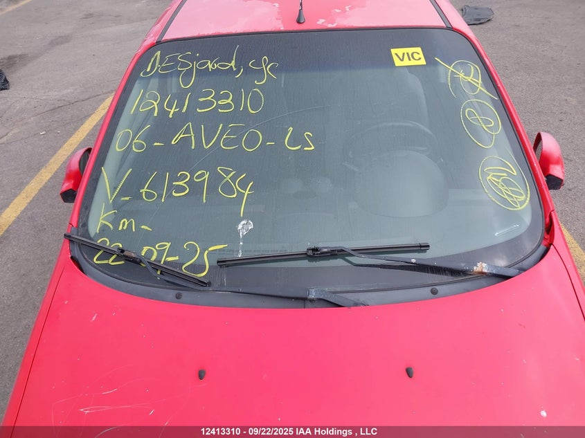 2006 Chevrolet Aveo Ls VIN: KL1TD59656B613984 Lot: 12413310