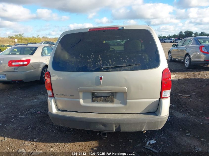 2009 Pontiac Montana Sv6 Fwd VIN: 1GMDV03199D105662 Lot: 12413412