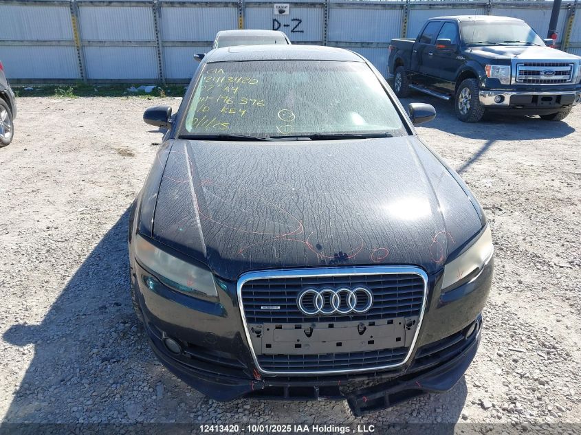 2007 Audi A4 2/Turbo VIN: WAUAF78E17A196396 Lot: 12413420