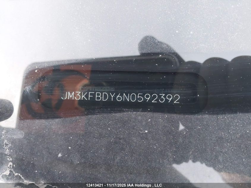 2022 Mazda Cx-5 Sport Design W/Turbo VIN: JM3KFBDY6N0592392 Lot: 12413421