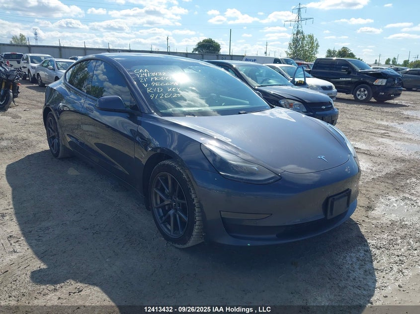 5YJ3E1EA6MF986678 2021 TESLA MODEL 3 photo no. 2