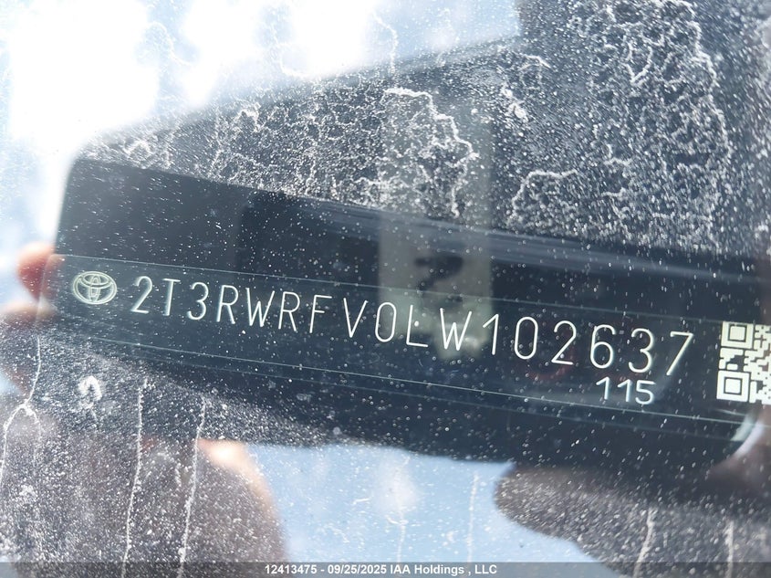 2T3RWRFV0LW102637 2020 TOYOTA RAV 4 photo no. 9