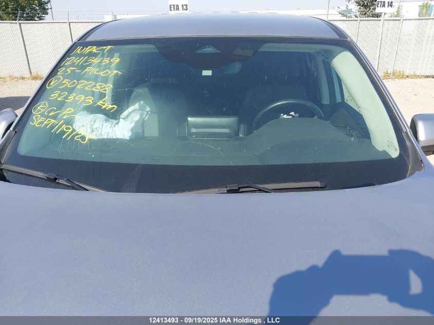 2025 Honda Pilot Exl VIN: 5FNYG1H43SB502288 Lot: 12413493