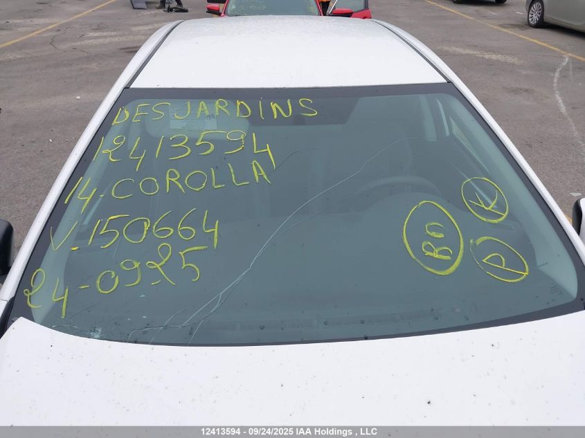 2014 Toyota Corolla L/Le/Le Pls/Prm/S/S Pls VIN: 2T1BURHEXEC150664 Lot: 12413594