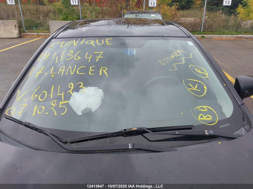 2017 Mitsubishi Lancer Es/Gts/Se Anniversary Edition/Se Black Edition/Se Ltd VIN: JA32V2FW1HU601423 Lot: 12413647