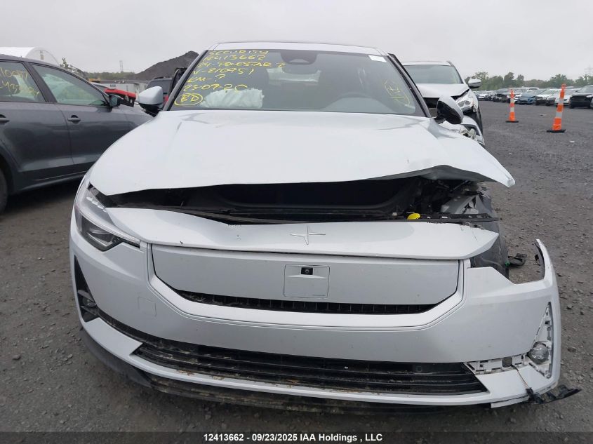 2024 Polestar 2 Long Range Dual Motor/Long Range Dual Motor Plus VIN: YSMFD3KA8RL210951 Lot: 12413662