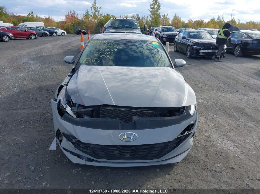 2023 Hyundai Elantra Preferred Ivt With Tech Package VIN: KMHLM4AG2PU378887 Lot: 12413730