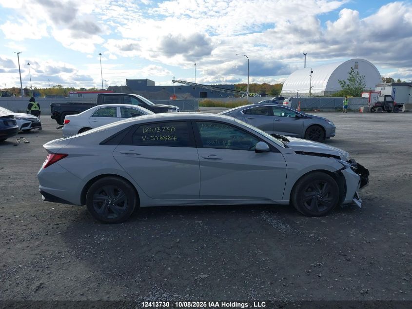 2023 Hyundai Elantra Preferred Ivt With Tech Package VIN: KMHLM4AG2PU378887 Lot: 12413730