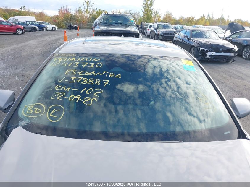 2023 Hyundai Elantra Preferred Ivt With Tech Package VIN: KMHLM4AG2PU378887 Lot: 12413730