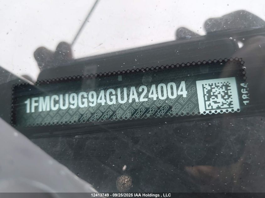 2016 Ford Escape VIN: 1FMCU9G94GUA24004 Lot: 12413749