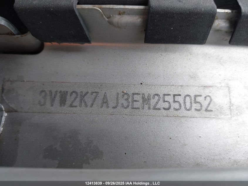 2014 Volkswagen Jetta S VIN: 3VW2K7AJ3EM255052 Lot: 12413839