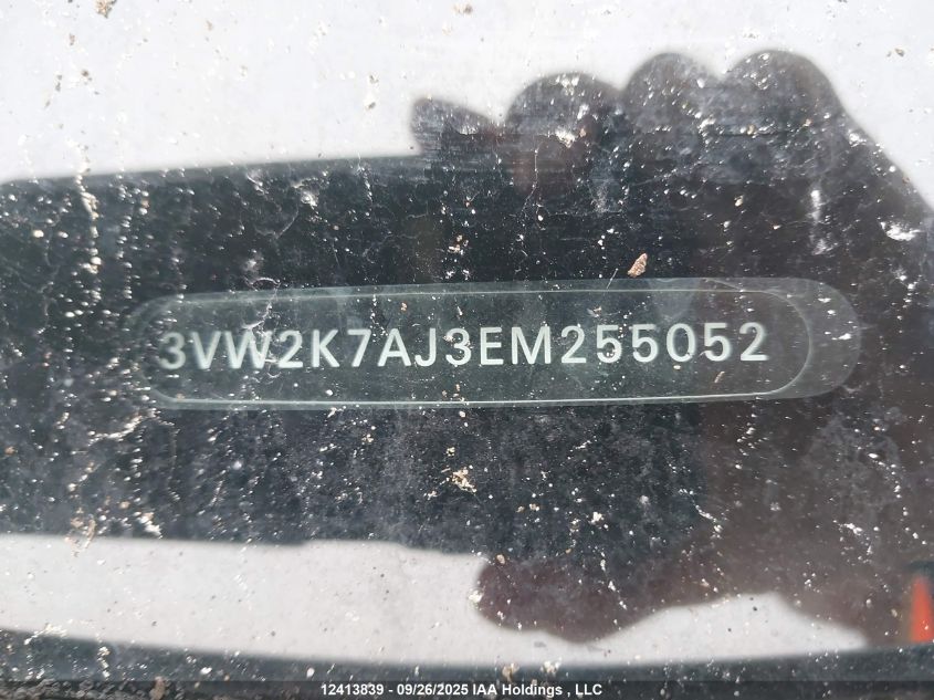 2014 Volkswagen Jetta S VIN: 3VW2K7AJ3EM255052 Lot: 12413839