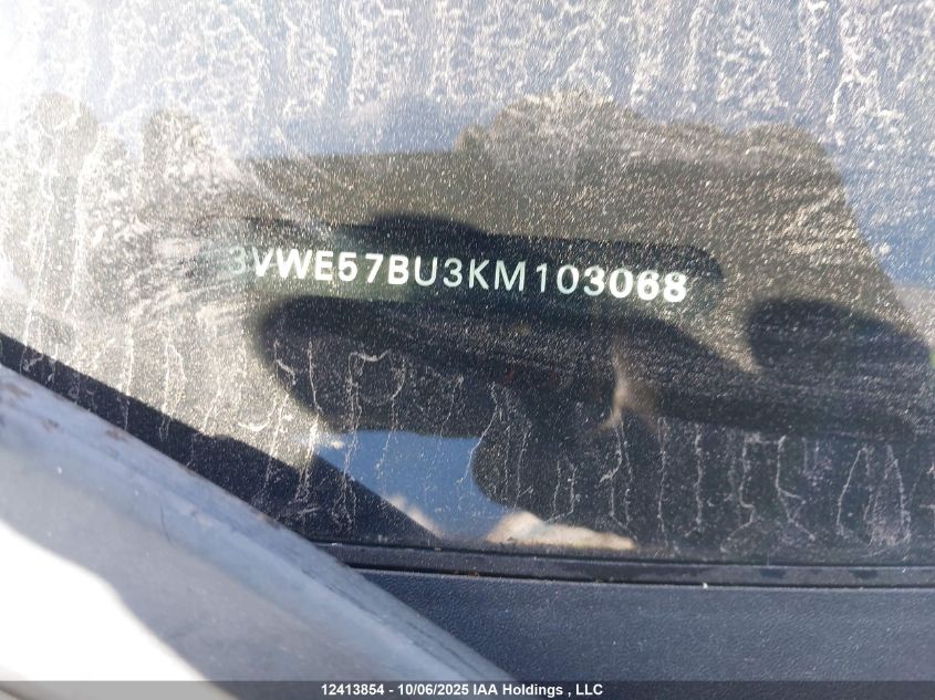 2019 Volkswagen Jetta Sel VIN: 3VWE57BU3KM103068 Lot: 12413854