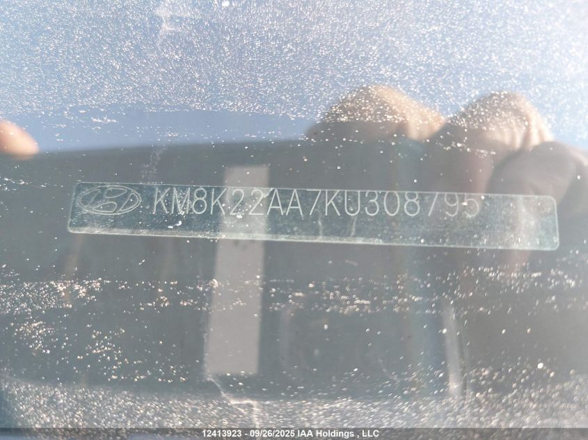 2019 Hyundai Kona 2.0L Preferred VIN: KM8K22AA7KU308795 Lot: 12413923