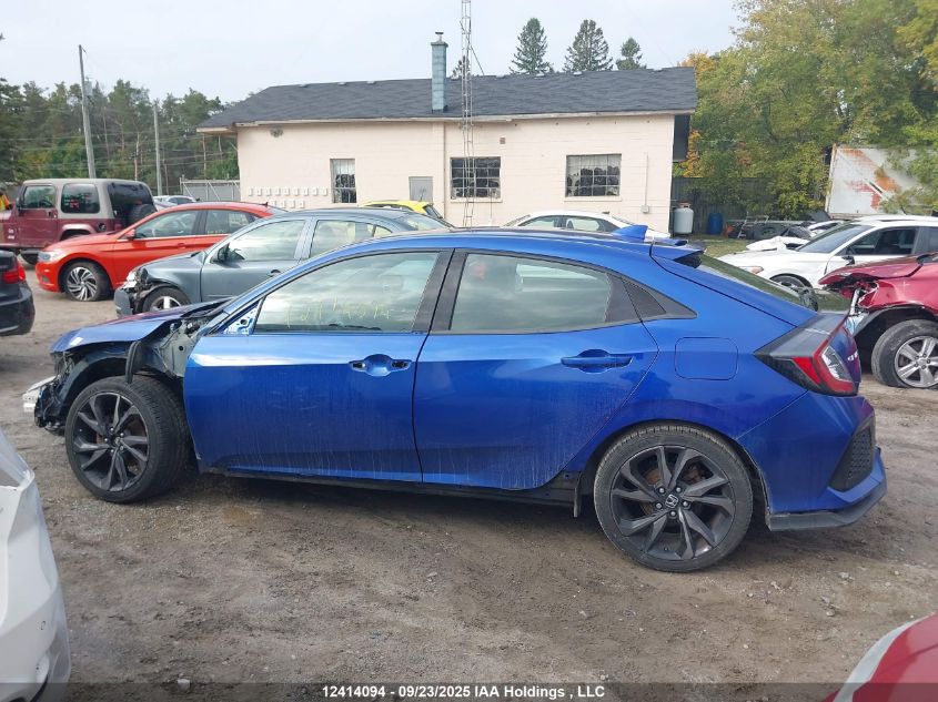 2018 Honda Civic Sport Touring VIN: SHHFK7H91JU305718 Lot: 12414094